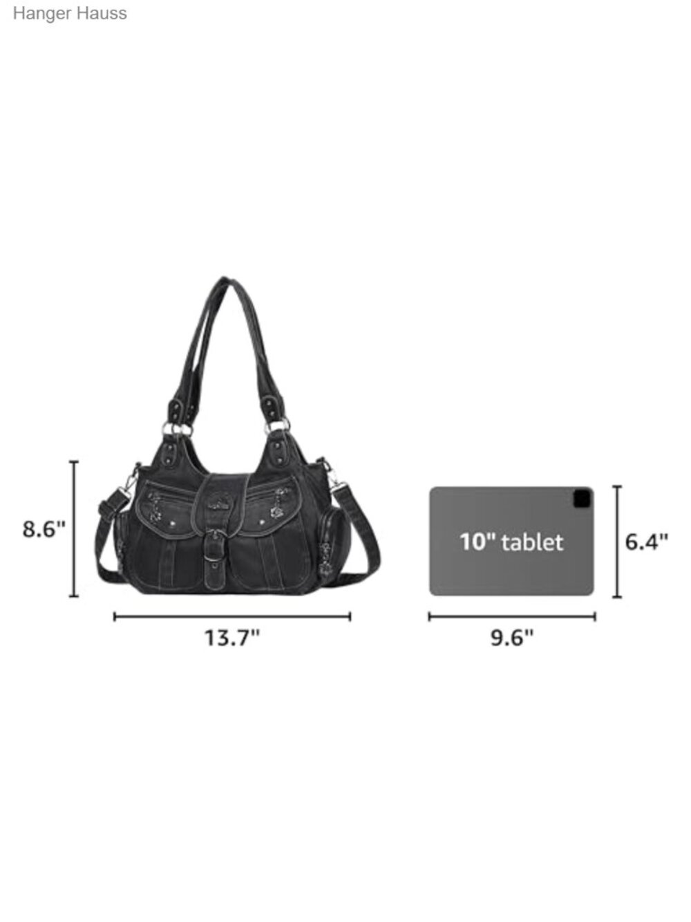 Vegan Leather Hobo Bag Women Shoulder Crossbody Tote Purse Handbag - Picture 2 of 6